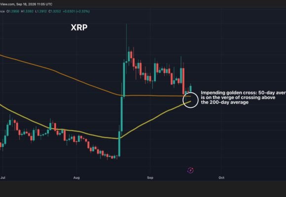 XRP on the brink of a golden cross as focus switches to altcoins